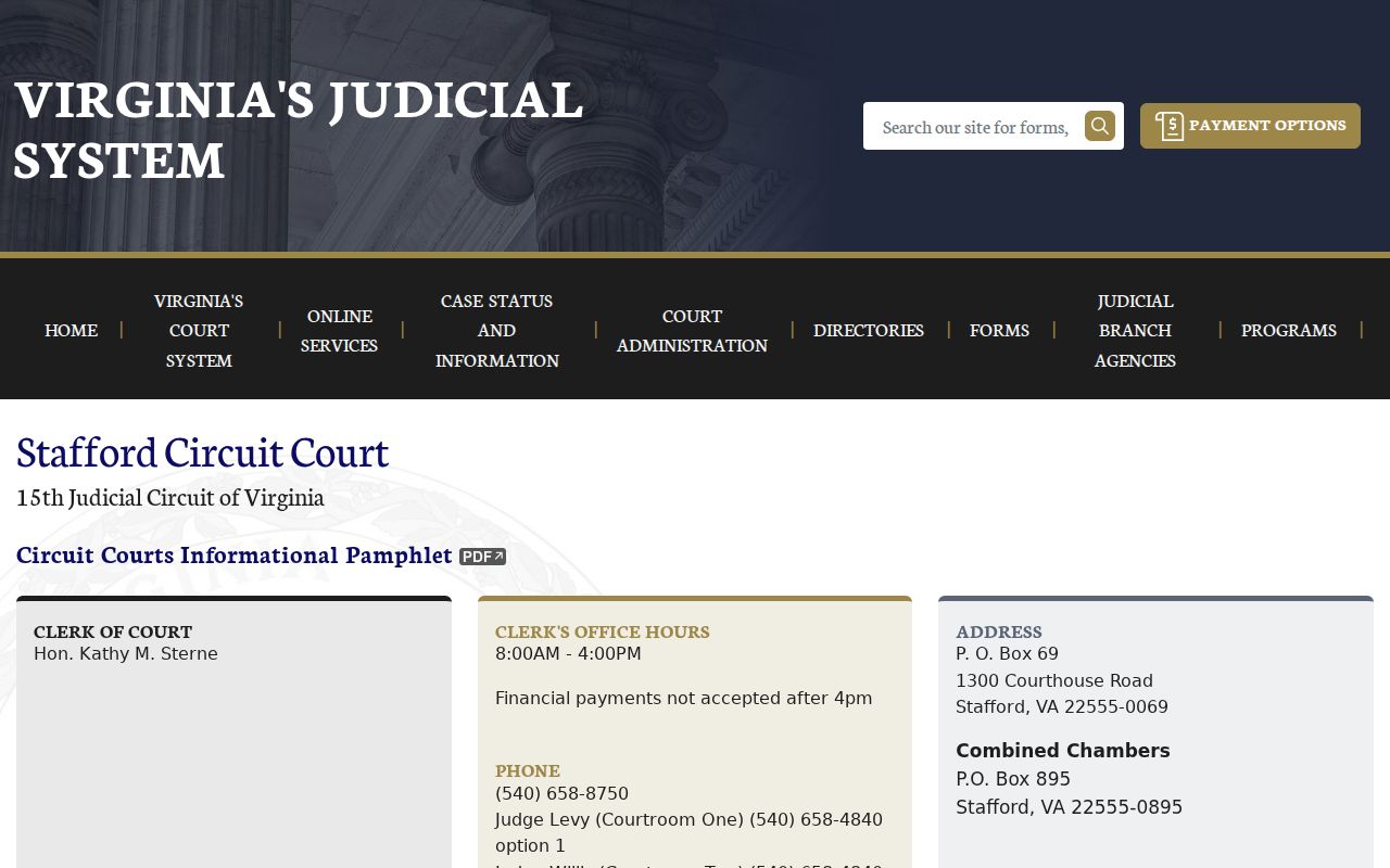 Stafford County bench warrant records at Circuit Court